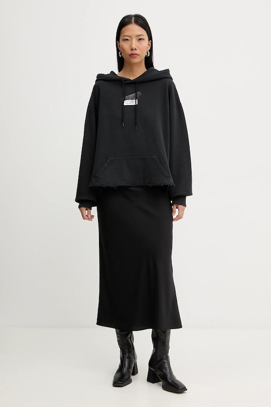 MM6 Maison Margiela bluza bawełniana S62GU0142.M25024.899 czarny AW25