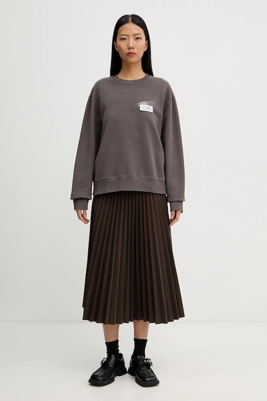 MM6 Maison Margiela bluza bawełniana S62GU0143.M25024.810 szary AW25