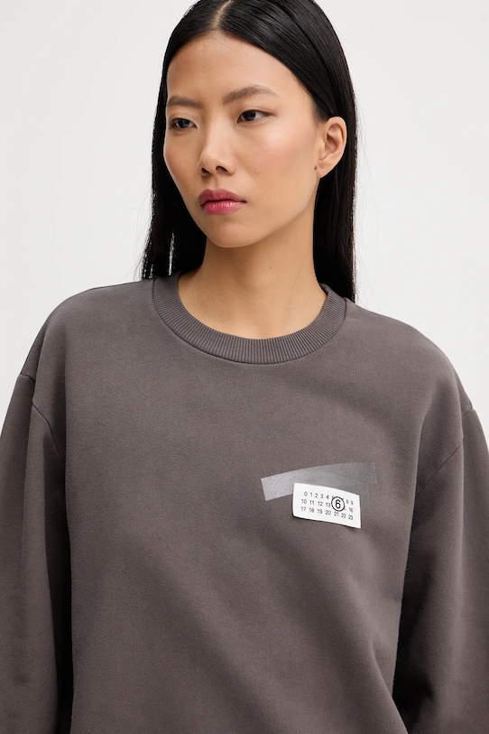 MM6 Maison Margiela bluza bawełniana szary S62GU0143.M25024.810