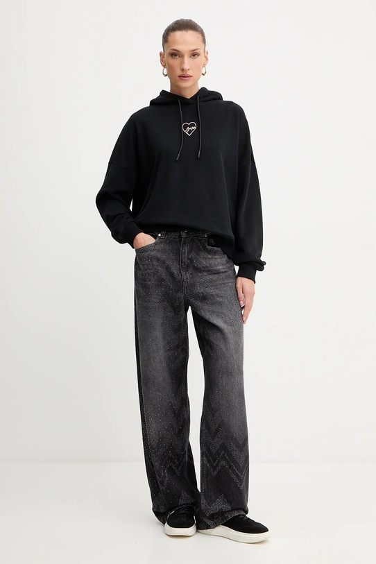 BOSS Orange hanorac de bumbac 50551429 negru AW25