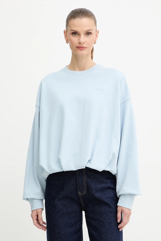 BOSS Orange hanorac de bumbac imprimeu albastru 50554908