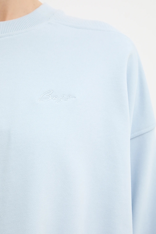 BOSS Orange hanorac de bumbac 50554908 albastru