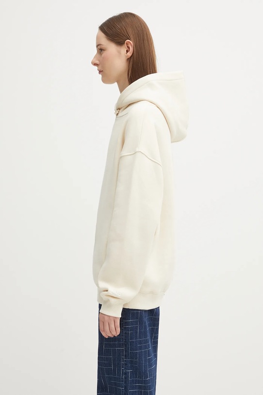 Kenzo bluza bawełniana Gots Oversize With Boke Pin FF62HO4524MB beżowy AW25