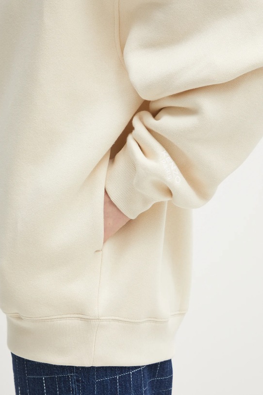 Kenzo bluza bawełniana Gots Oversize With Boke Pin FF62HO4524MB beżowy