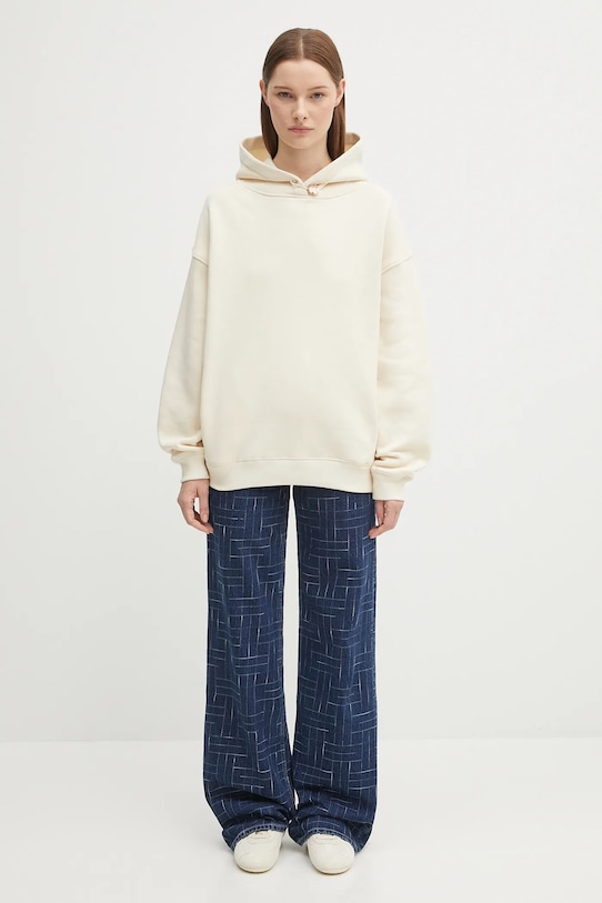 Kenzo bluza bawełniana Gots Oversize With Boke Pin FF62HO4524MB