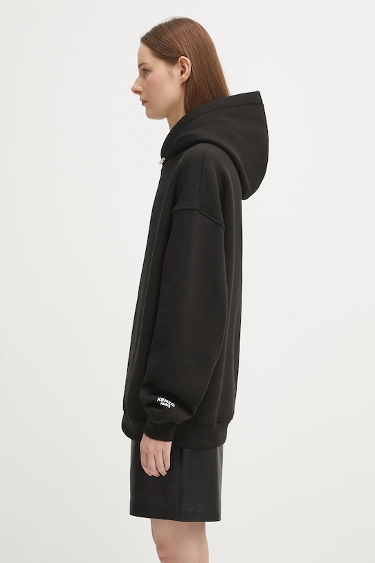 Kenzo bluza bawełniana Gots Oversize With Boke Pin FF62HO4524MB czarny AW25