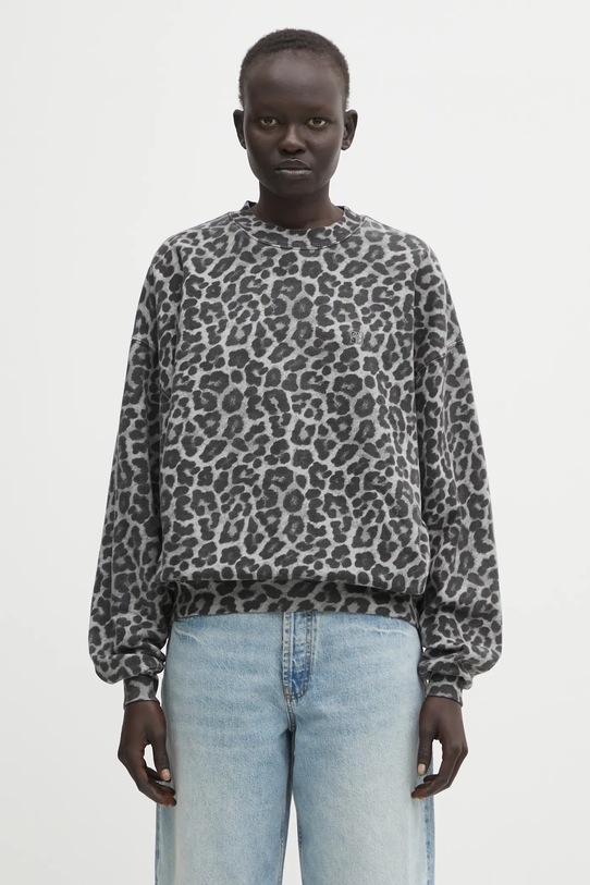 Anine Bing bluza bawełniana miles wzorzyste szary A.08.11404