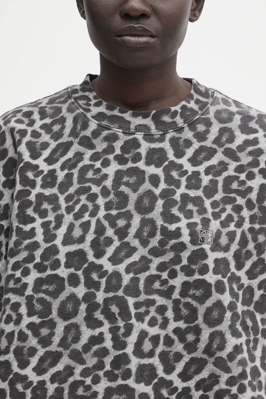 Anine Bing bluza bawełniana miles szary A.08.11404