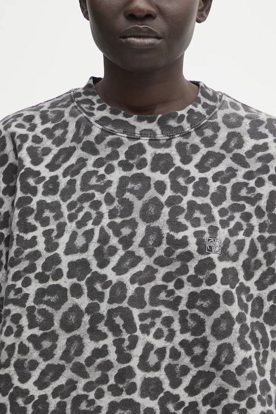 Anine Bing bluza bawełniana miles szary A.08.11404