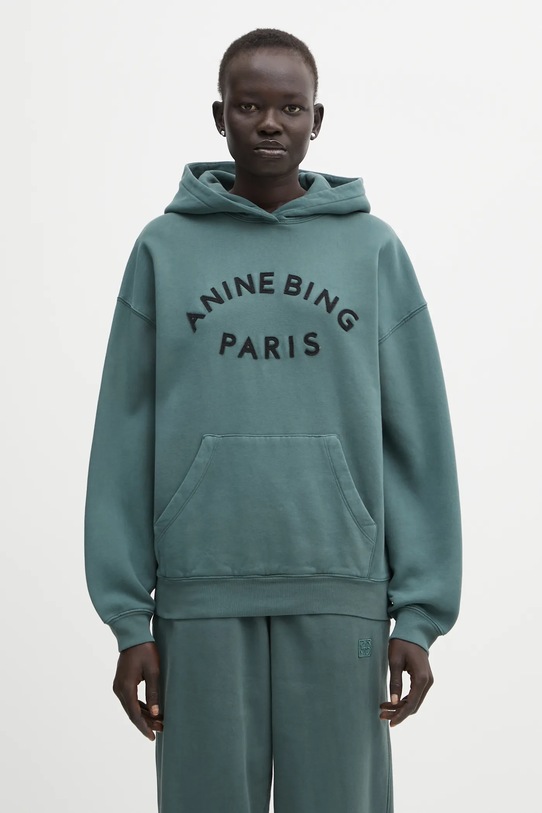 Anine Bing bluza bawełniana harvey bawełna zielony A.08.11526