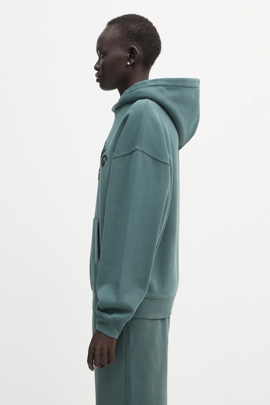 Anine Bing bluza bawełniana harvey A.08.11526 zielony AW25