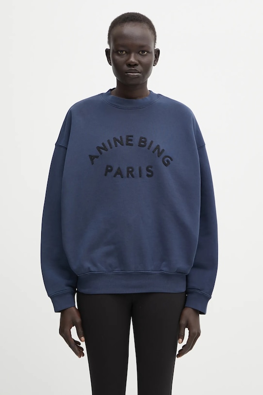 Anine Bing bluza bawełniana jaci bawełna granatowy A.08.11722
