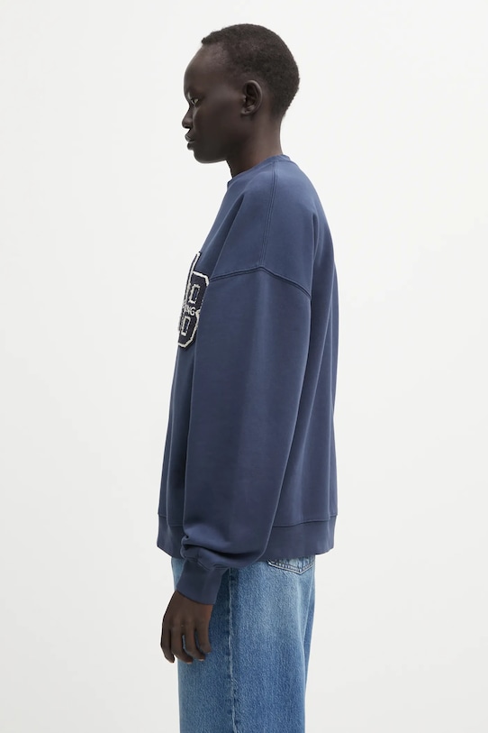 Anine Bing bluza bawełniana miles A.08.11727 granatowy AW25