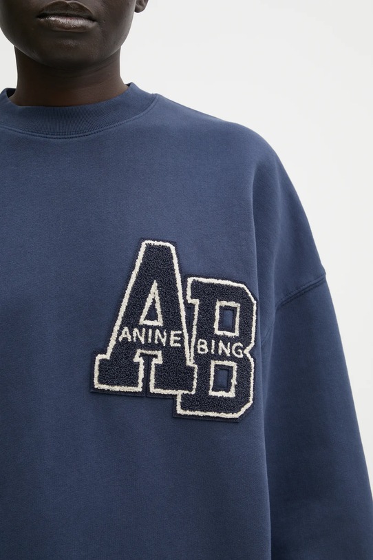 Anine Bing bluza bawełniana miles granatowy A.08.11727