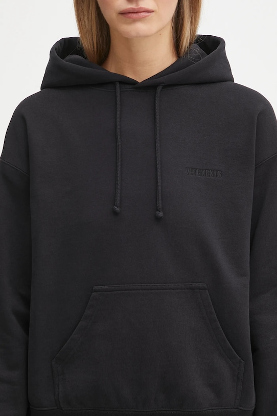 VETEMENTS bluză Logo Fitted negru UH76HD130B