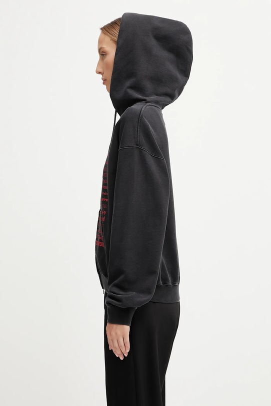 Bavlněná mikina VETEMENTS Fuck Fitted Zip-Up UH76ZU660B černá AW25