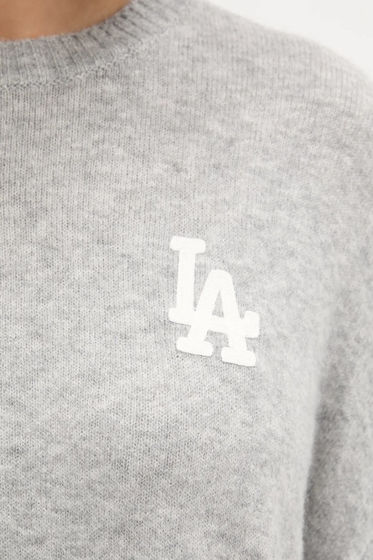 New Era sweter z domieszką wełny 60684495 szary