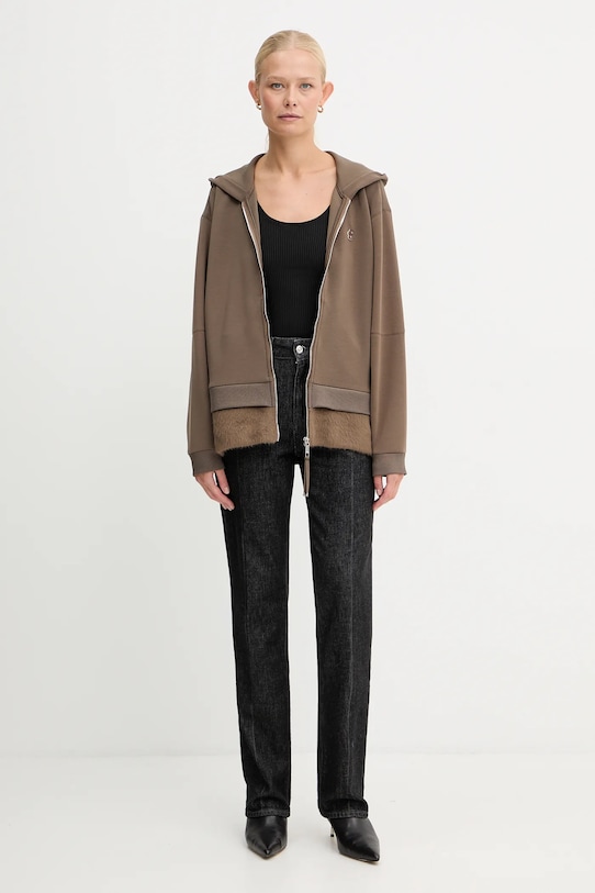 BOSS bluza 50548731 brązowy AW25
