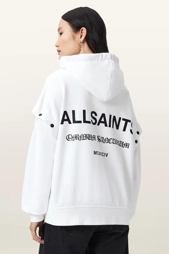 AllSaints bluza bawełniana OMNIUM bawełna biały W268JB