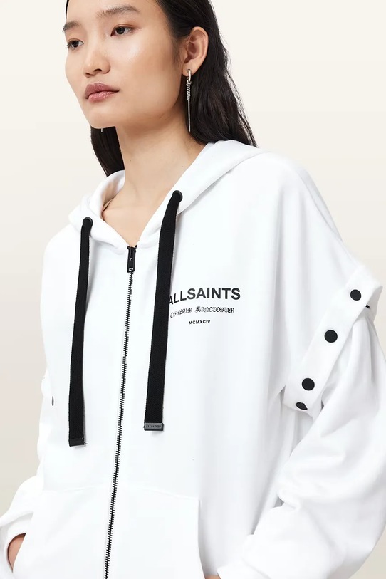 Odzież AllSaints bluza bawełniana OMNIUM W268JB biały