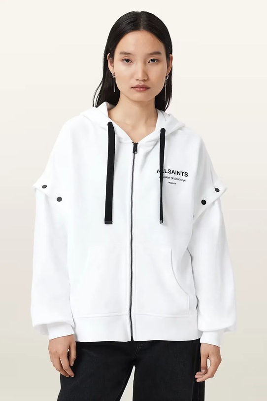 AllSaints bluza bawełniana OMNIUM biały W268JB
