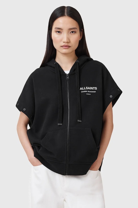 AllSaints bluza bawełniana OMNIUM W268JB czarny