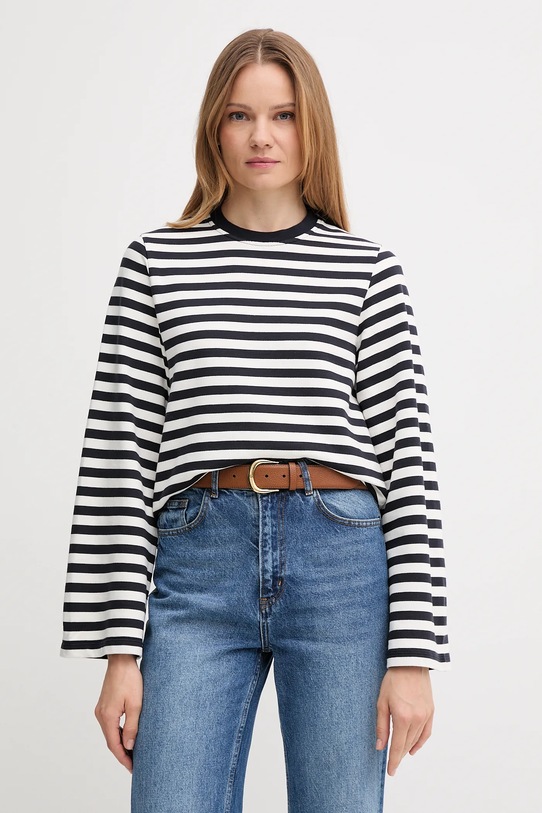 Barbour bluza bawełniana ROBYN wzorzyste granatowy LOL0642