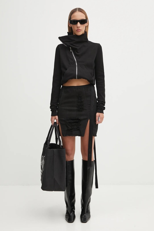 Rick Owens DRKSHDW cotton sweatshirt Mountain DS02E7239.RIG black