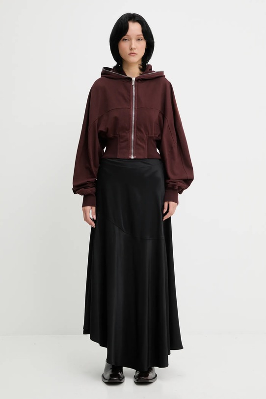 Rick Owens DRKSHDW cotton sweatshirt Collage Gimp DS02E7233.RIG brown