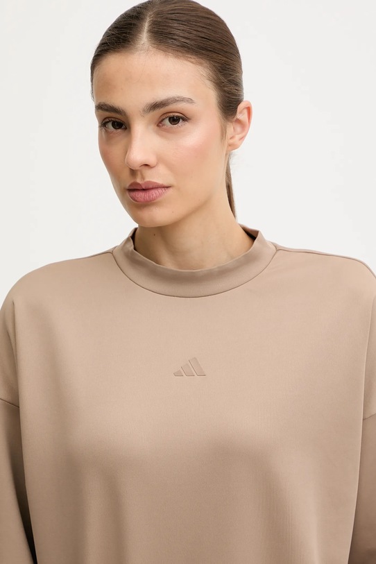 adidas Performance bluza do jogi Motion beżowy JM4490