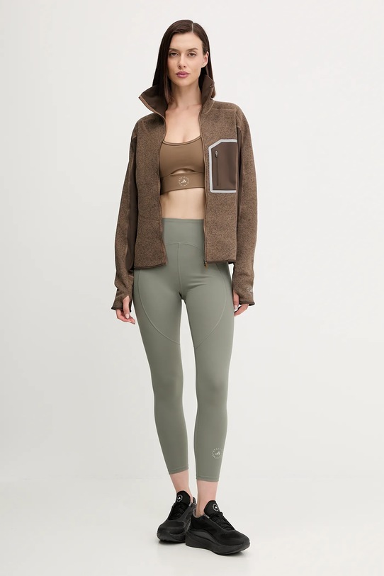 Pulover za vadbo adidas by Stella McCartney Climawam Running JM6049 rjava AW25