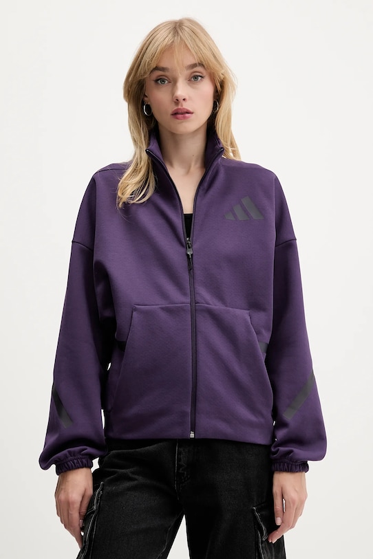 adidas bluză adidas x Z.N.E print violet JW7780