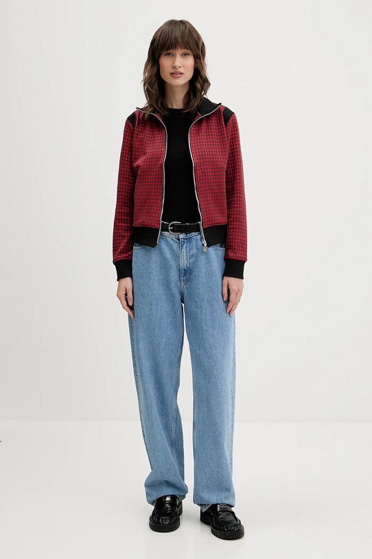 adidas Originals bluza Houndstooth JY3461 czerwony AW25