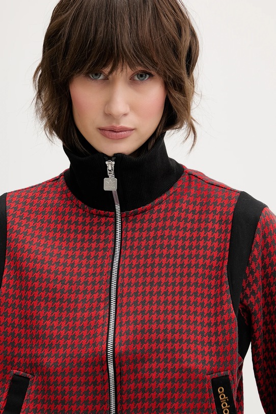 adidas Originals bluza Houndstooth czerwony JY3461