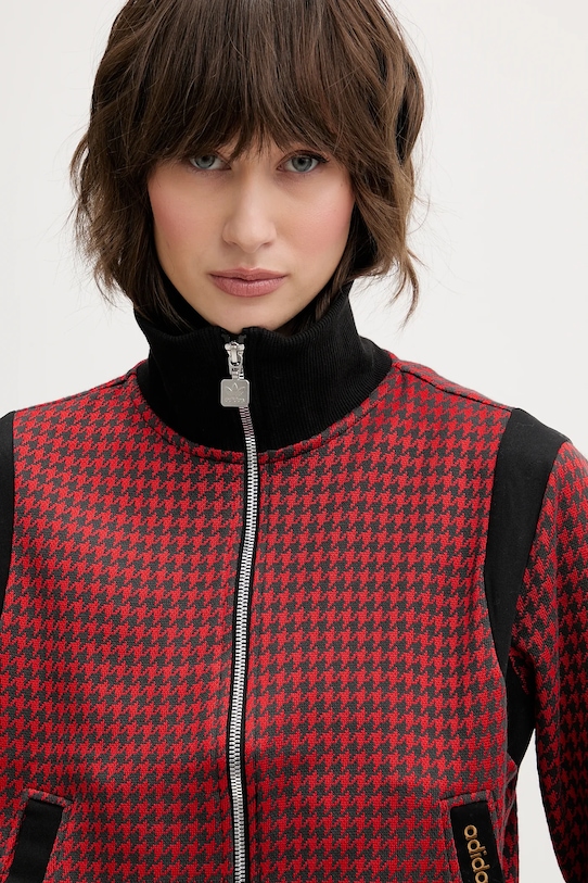 adidas Originals bluza Houndstooth czerwony JY3461