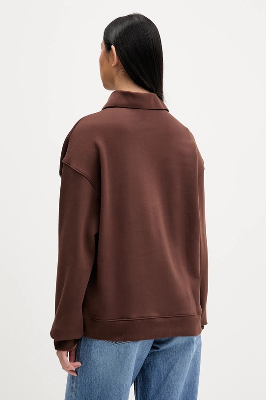 Odzież adidas Originals bluza bawełniana Footie Sweat JZ0879 brązowy