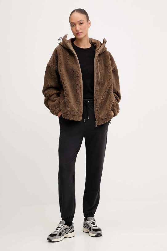adidas by Stella McCartney bluza polarowa KA0646 brązowy AW25