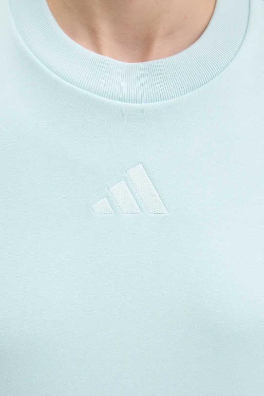 Bavlnená mikina adidas All Szn French Terry JV9820 tyrkysová