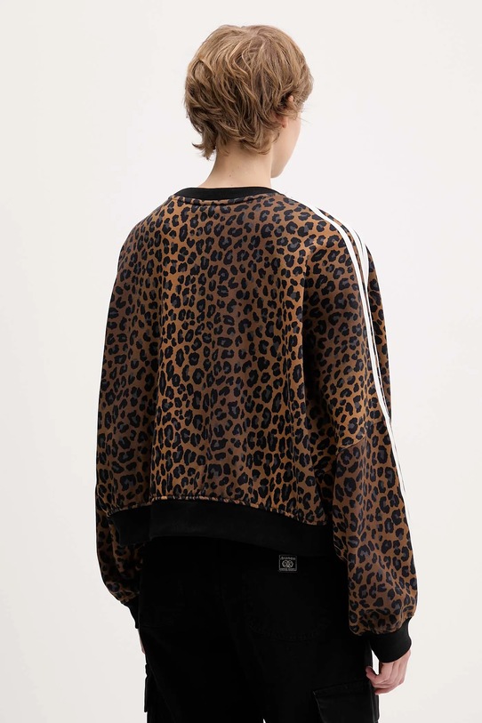 Odzież adidas Originals bluza bawełniana Leopard JW7303 brązowy