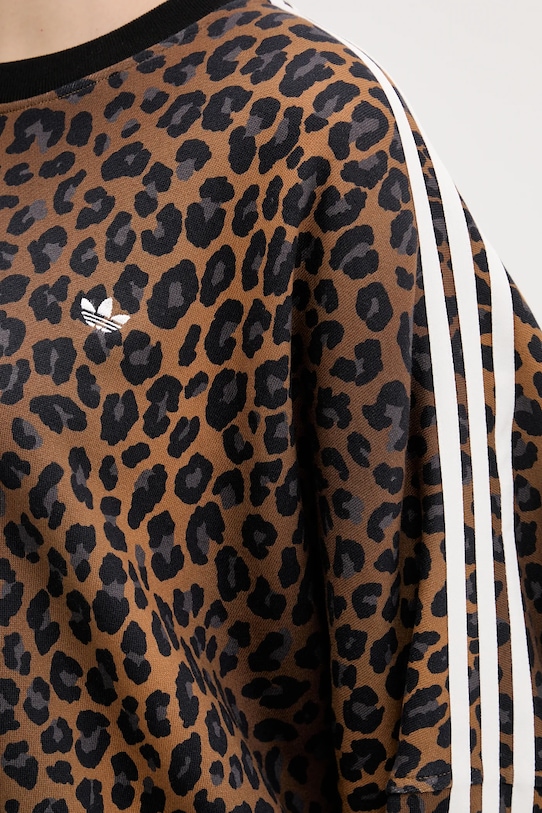 adidas Originals bluza bawełniana Leopard JW7303 brązowy