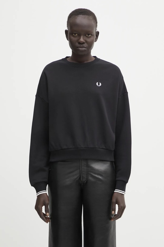 Fred Perry hanorac de bumbac bumbac negru G1148