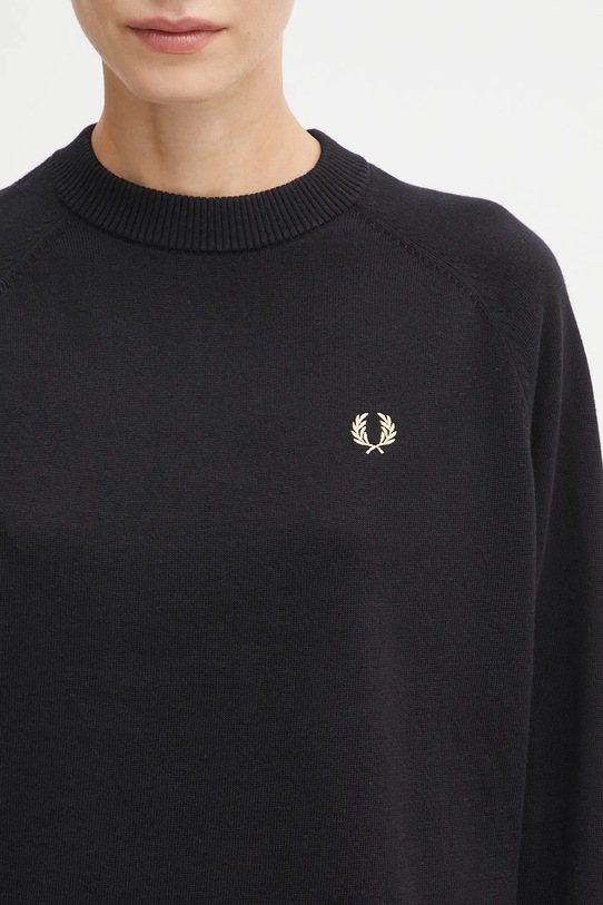 Fred Perry sweter bawełniany czarny K1117