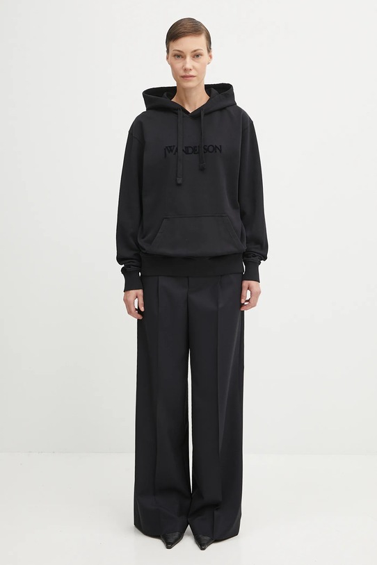 Бавовняна кофта JW Anderson Logo Embroidery JW0231.PG1632 чорний