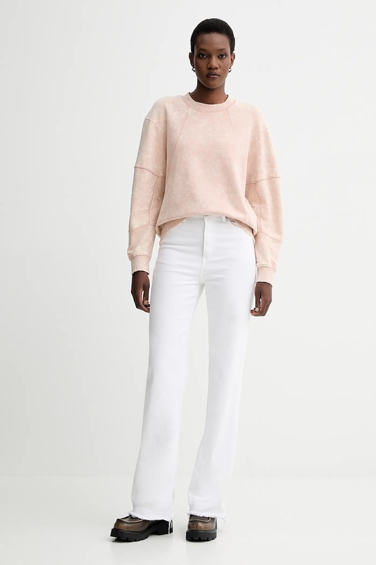 Βαμβακερή μπλούζα G-Star 0 D27167.D969 ροζ AW25