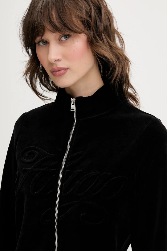 Hugo Blue bluza welurowa czarny 50549486