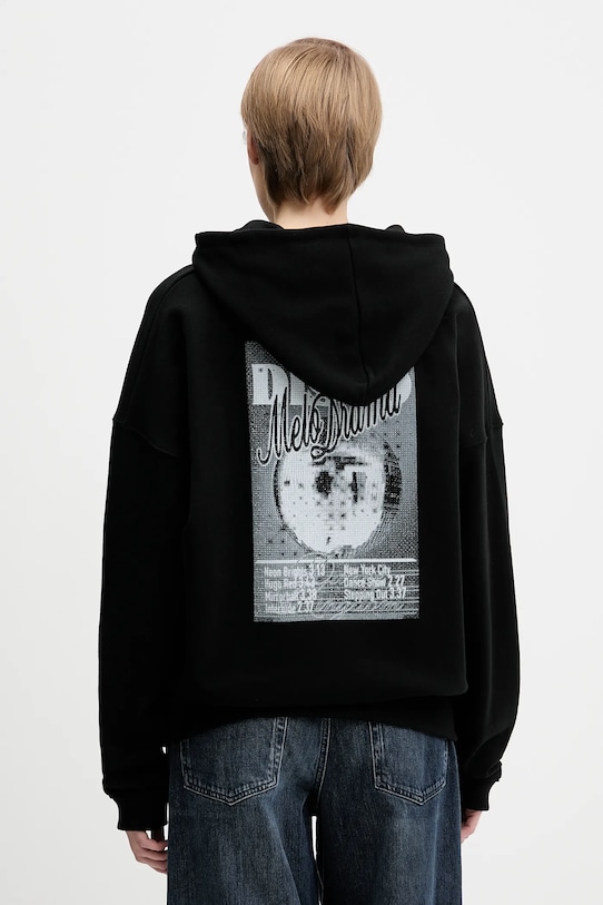 HUGO hanorac de bumbac imprimeu negru 50554966