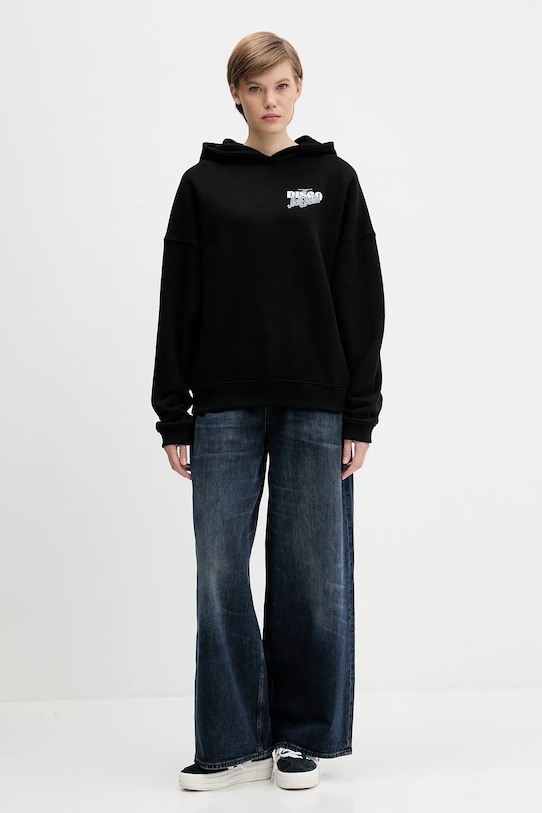 HUGO hanorac de bumbac 50554966 negru AW25