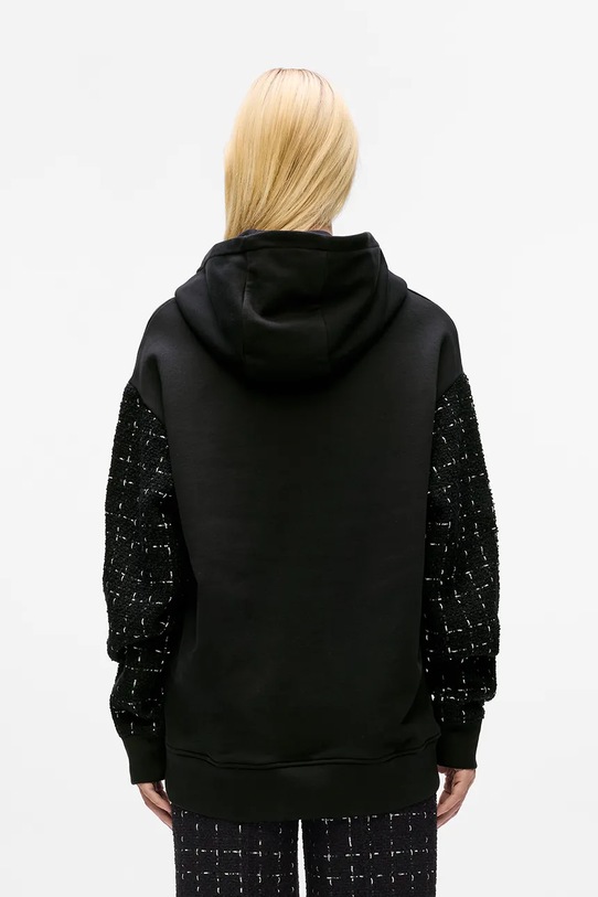 Pulover z dodatkom volne Karl Lagerfeld A4W20064 črna AW25