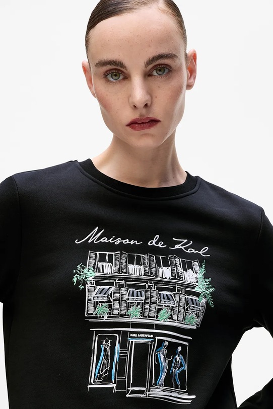 Karl Lagerfeld hanorac de bumbac A4W20065 negru AW25