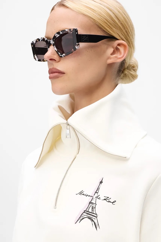 Îmbrăcăminte Karl Lagerfeld hanorac de bumbac A4W20067 bej